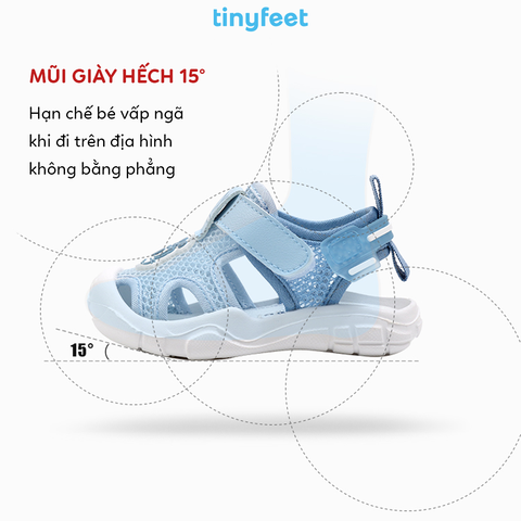 Sandal tập đi cho bé TINYFEET SD04 siêu nhẹ, vải lưới thoáng khí