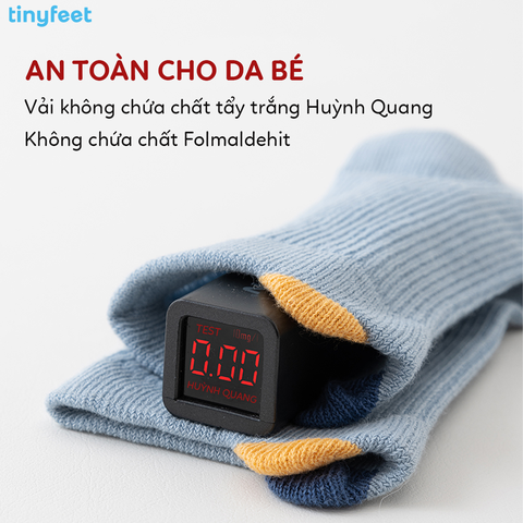 Tất Vớ cho bé 1-3 tuổi TINYFEET KS08 cotton dày dặn, không xù lông