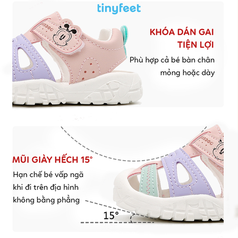 Sandal tập đi cho bé TINYFEET SD03 nhẹ, mềm, chống trơn trượt