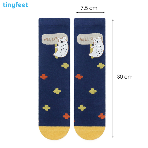 Tất Vớ cao cổ TINYFEET KS05 họa tiết Retro Hàn Quốc xinh xắn