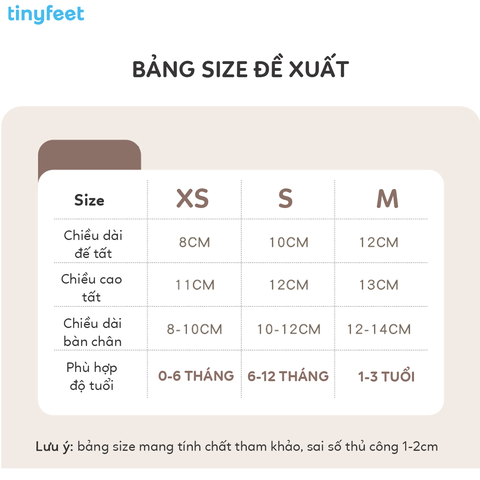 Tất Vớ cho bé 1-3 tuổi TINYFEET KS08 cotton dày dặn, không xù lông