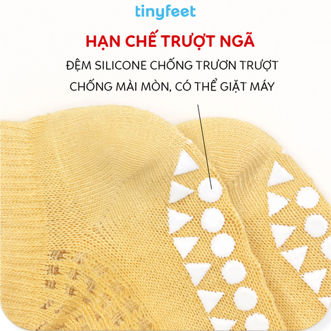 Tất Vớ chống trượt thoáng khí TINYFEET KS04 mềm mại cho bé từ 1-3 tuổi