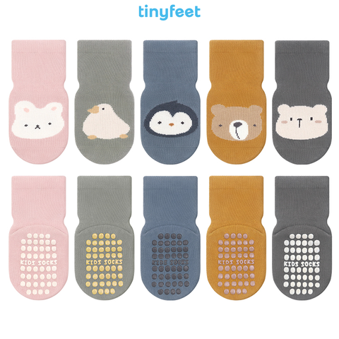 Tất Vớ chống trượt cho bé 1-3 tuổi TINYFEET KS06 mềm mại, không xù lông
