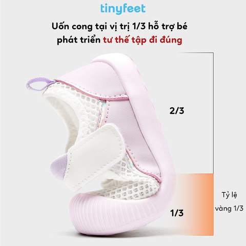 Giày tập đi cho bé TINYFEET WJ03 thiết kế basic, thoáng khí
