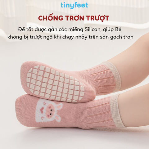 Tất Vớ chống trượt TINYFEET KS02 mềm mại cho bé từ 1-3 tuổi