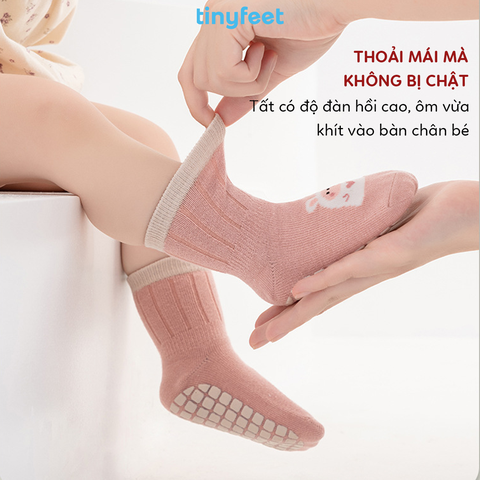 Tất Vớ chống trượt TINYFEET KS02 mềm mại cho bé từ 1-3 tuổi