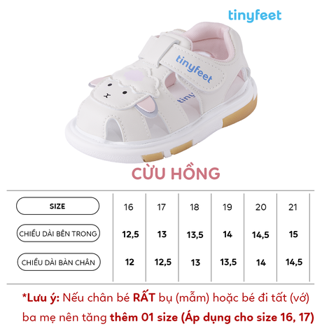 Sandal có kèn kêu Bíp Bíp cho bé 1-3 tuổi TINYFEET TN05 mềm mại, thoáng khí