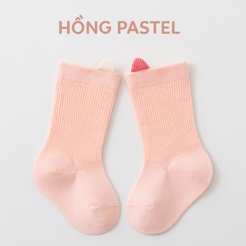 Tất Vớ cho bé 1-3 tuổi TINYFEET KS08 cotton dày dặn, không xù lông