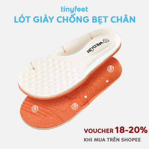 Lót giày trẻ em TINYFEET LOT01 chống bẹt chân, êm, mềm