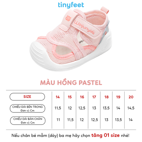 Giày tập đi cho bé TINYFEET WJ05 thiết kế thể thao, thoáng khí