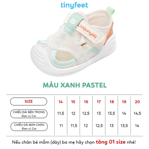 Giày tập đi cho bé TINYFEET WJ05 thiết kế thể thao, thoáng khí