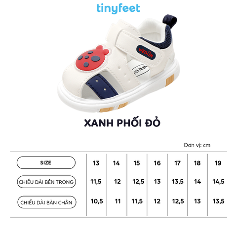 Sandal tập đi cho bé TINYFEET WJ18 có tiếng kêu bíp bíp