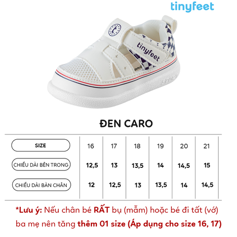 Giày tập đi cho bé TINYFEET TN03 thoáng khí, chống bẹt chân
