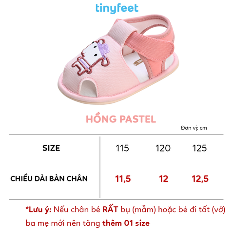 Sandal tập đi cho bé TINYFEET TN01 chất liệu cotton mềm mại, siêu nhẹ
