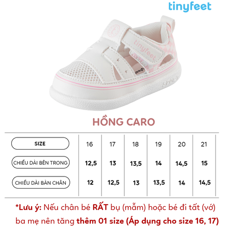 Giày tập đi cho bé TINYFEET TN03 thoáng khí, chống bẹt chân