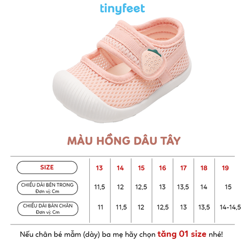 Giày tập đi cho bé TINYFEET WJ07 dễ thương, thoáng khí, mềm mại