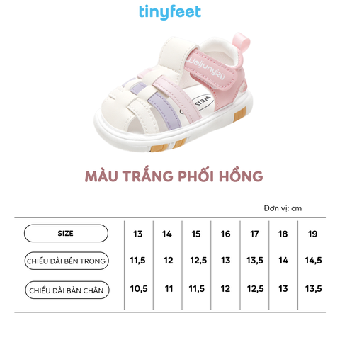 Sandal tập đi cho bé TINYFEET WJ16 có tiếng kêu bíp bíp