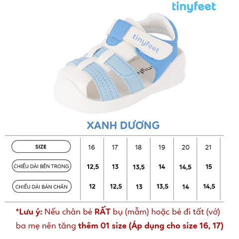 Sandal tập đi cho bé TINYFEET TN04 thoáng khí, chống trơn trượt
