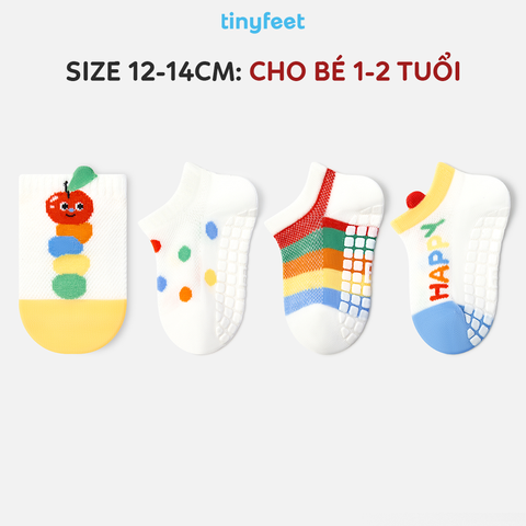 Tất Vớ chống trượt cho bé TINYFEET KS10 mềm mại, kháng khuẩn