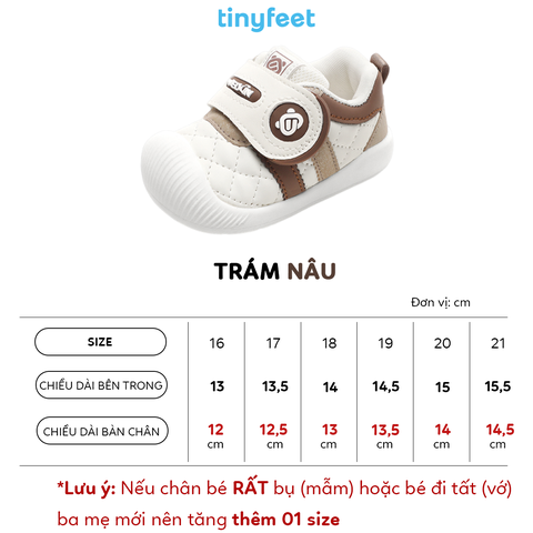 Giày tập đi cho bé TINYFEET WJ25 siêu ấm áp mùa đông