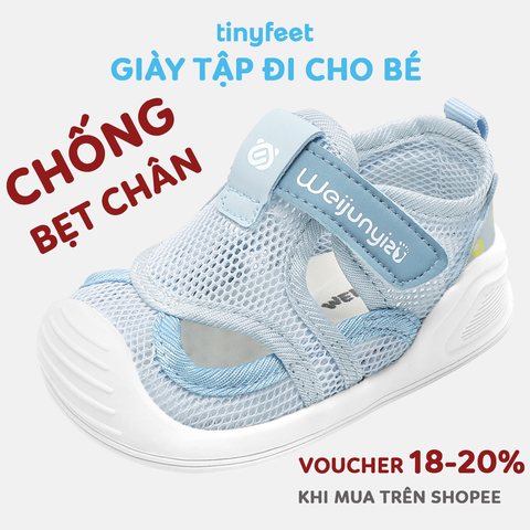 Giày tập đi cho bé TINYFEET WJ05 thiết kế thể thao, thoáng khí