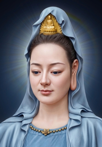 Tranh Bồ Tát Quan Âm (chân dung)