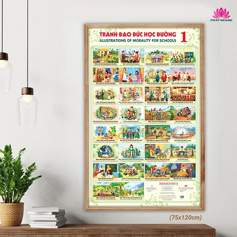 Tranh đạo đức học đường 1 (treo tường)