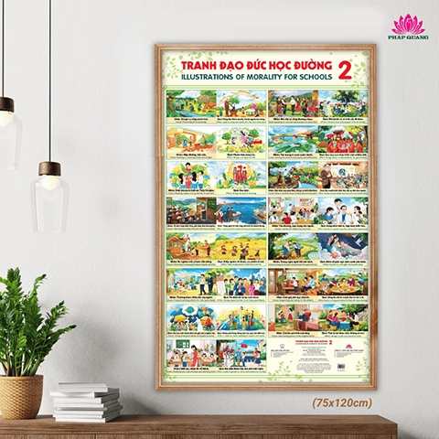 Tranh đạo đức học đường 2  (treo tường)