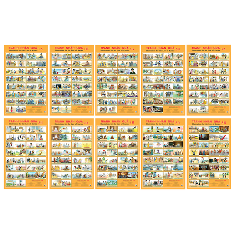 Bộ tranh Nhân Quả treo tường
