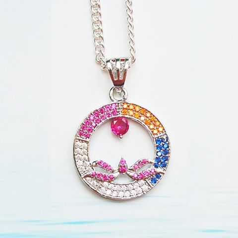 Mặt dây chuyền logo PQ (mạ bạc)