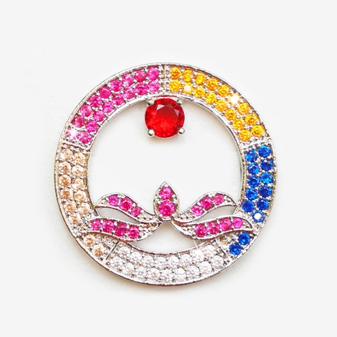 Huy hiệu cài áo logo PQ (mạ bạc)