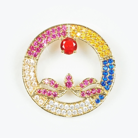 Huy hiệu cài áo logo PQ (mạ vàng)