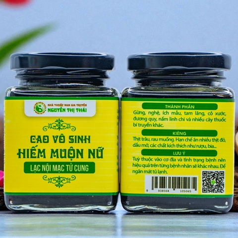 Cao Vô Sinh Hiếm Muộn Nữ Của Lương y Nguyễn Thị Thái