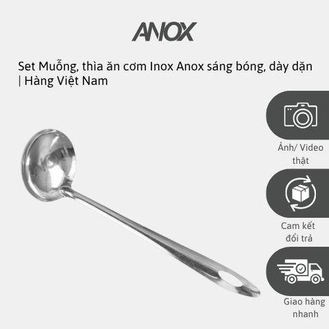Vá Múc Lẩu Inox 430 Cán Dài | Chống Gỉ, Chịu Nhiệt Tốt | Hàng Việt Nam
