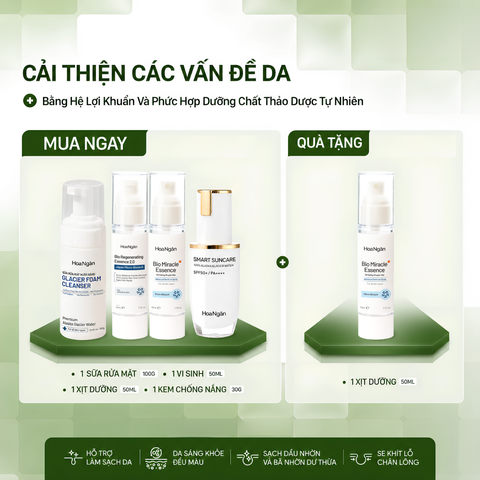 Combo 2 Chống nắng, hỗ trợ điều trị mụn và nám, phục hồi toàn diện tại nhà | Có HLV đồng hành 3 tháng