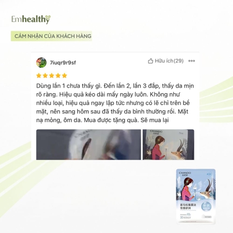 [Mua 3 tặng 1] Mặt nạ cấp ẩm, thu nhỏ lỗ chân lông (Mask Comfrey Pore-tightening) 26mLx5pcs
