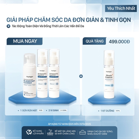 Combo 4 Tái Sinh Toàn Diện | Mỹ Phẩm Vi Sinh Hoa Ngân