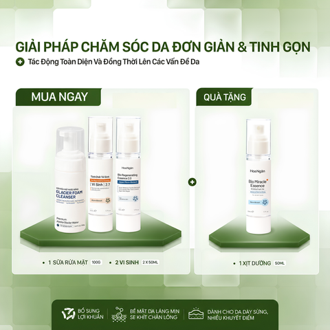 Combo 4 Hỗ Trợ Điều Trị Mụn, Nám & Phục Hồi Nền Da tại nhà | Có HLV đồng hành 3 tháng