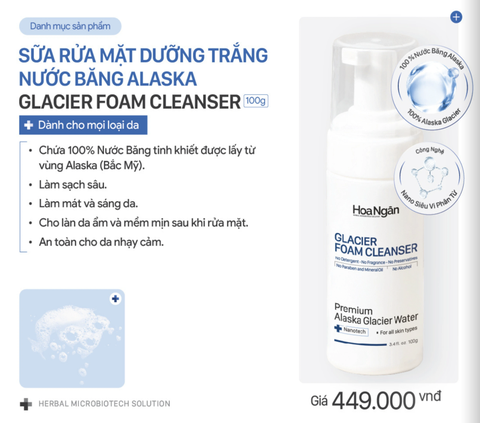 Sữa rửa mặt Nước băng Alaska