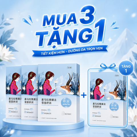 [Mua 3 tặng 1] Mặt nạ cấp ẩm, làm dịu da (Mask Snow Saussurea Soothing) 26mLx5pcs