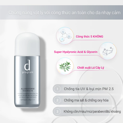 Kem chống nắng ALLERDEFENSE ESSENCE 40ML ESSENCE CHỐNG NẮNG KIỀM DẦU, KHÁNG BỤI Ô NHIỄM