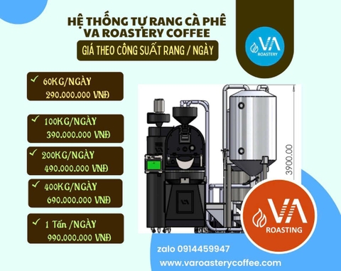BẢNG GIÁ HỆ THỐNG TỰ RANG CÀ PHÊ - Đầu tư một lần, tối ưu trọn đời. Nâng tầm xưởng rang của bạn với hệ thống từ VA Roastery Coffee!