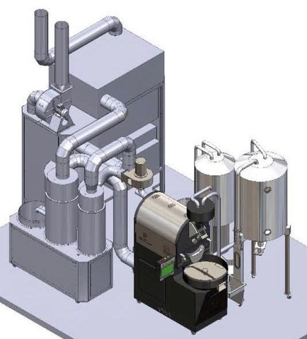 Hệ thống tự rang công suất 60 Kg - VAR60HTTR&XLKB