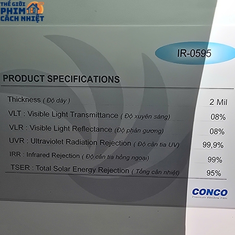 Phim cách nhiệt cửa kính Conco IR-0595