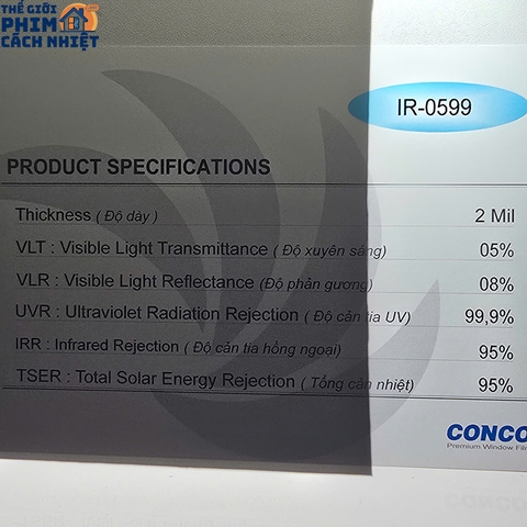 Phim cách nhiệt cửa kính Conco IR-0599
