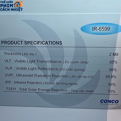 Phim cách nhiệt cửa kính Conco IR-6599