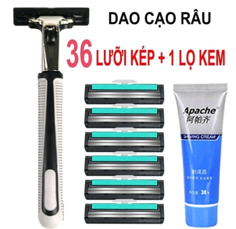 DAO CẠO RÂU 36 LƯỠI TẶNG LỌ KEM