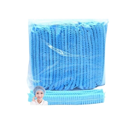 Mũ y tế trùm đầu, mũ giấy y tế, mũ (nón )con sâu dùng một lần( 100 cái/ túi)