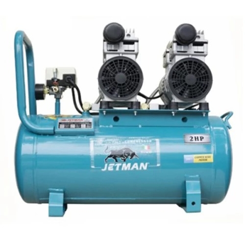 Máy Nén Khí Không Dầu Jetman 50L 2Hp JM-780x2 Lên Hơi Nhanh