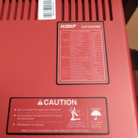 Máy Phát Hàn Chạy Dầu 7Kw Koop KDF8500WE